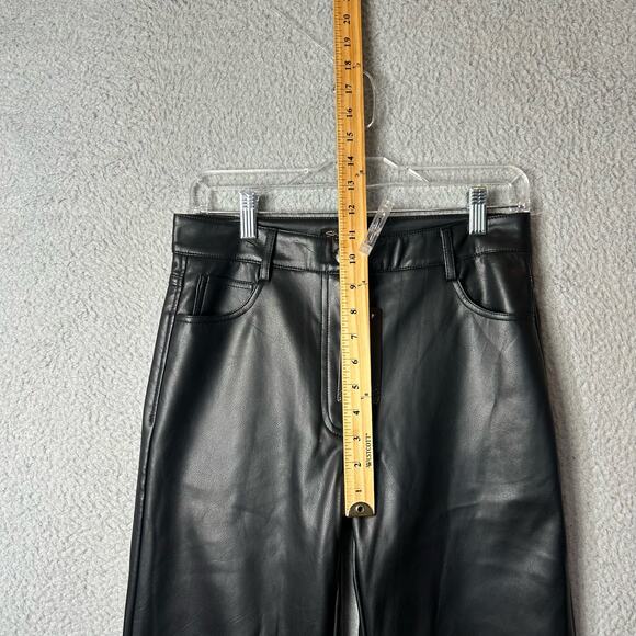Shinestar Pants Womens M Black Super High Waist Faux Leather Pants Nightout NEW - Picture 7 of 11